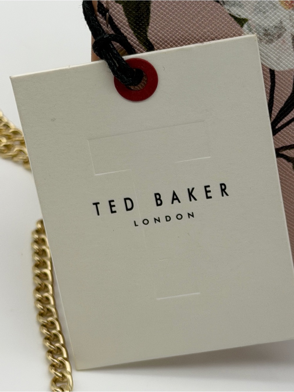 NWT Ted Baker London Pink Floral Chain Shoulder Bag - Picture 8 of 8